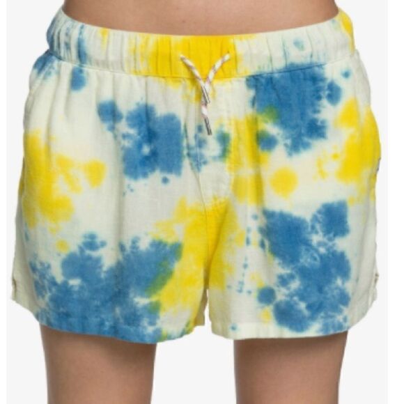 Quiksilver Womens Elasticated Linen Shorts Woman’s Size L - Picture 2 of 6